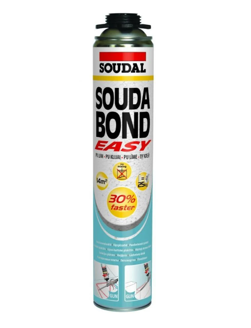 SOUDAL SOUDABOND EASY GUN 750ml Poliuretāna līme aero/prof. 